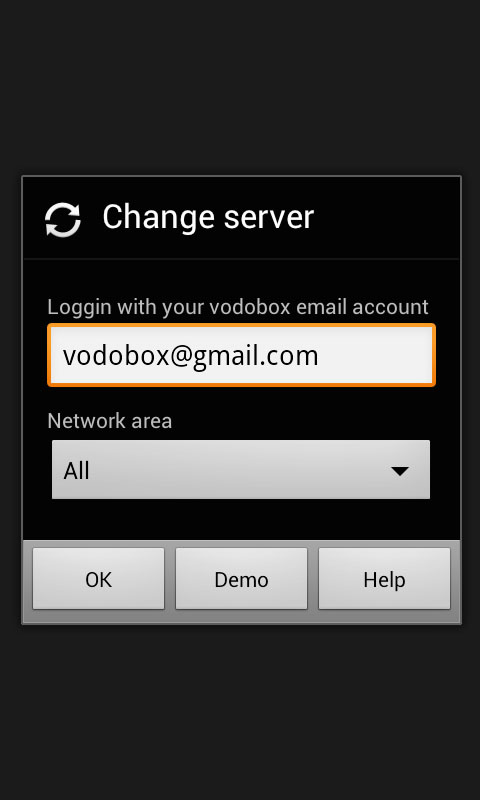 Connectez-vous a votre serveur de streaming video VODOBOX Android Server avec l'application My VODOBOX Android Server